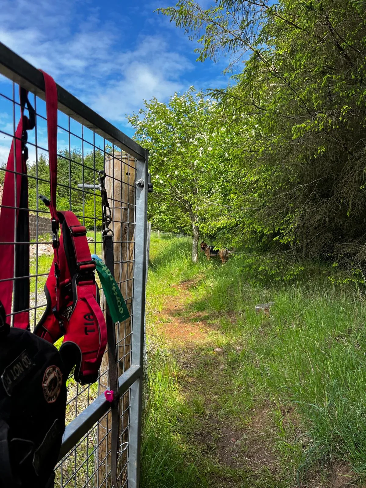 Our secure double-gated entry with safety signage